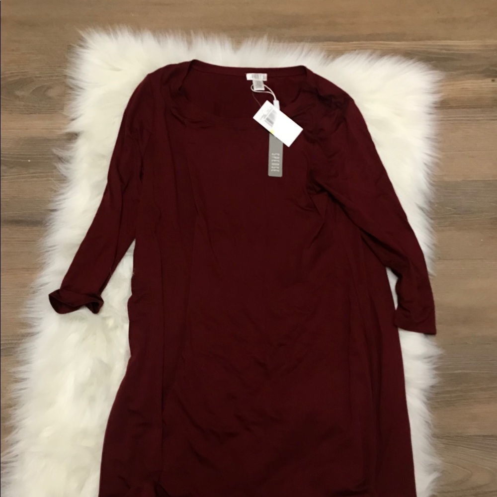 NWT Spense Cranberry Jersey Midi Dress